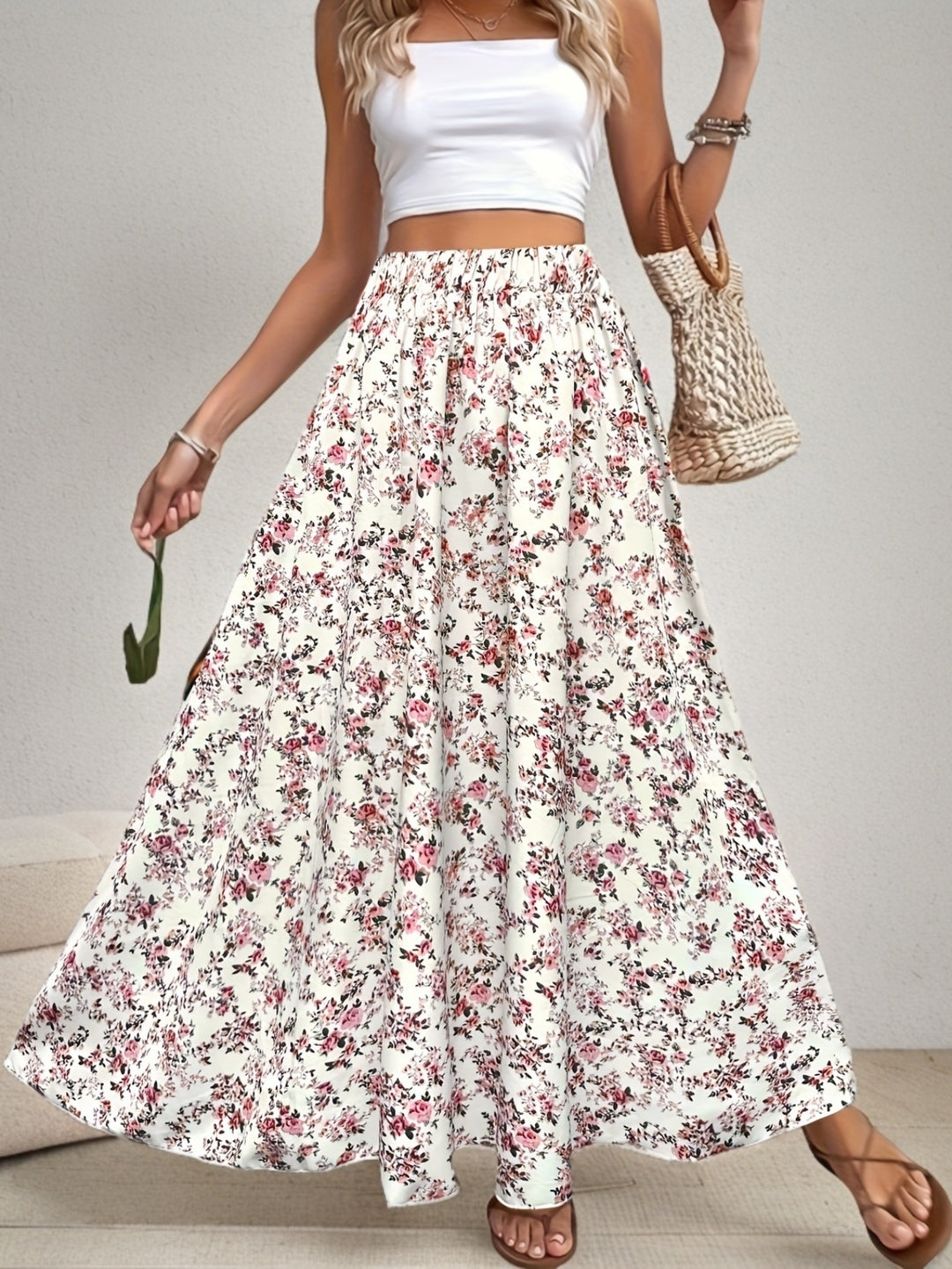 Aria | Bloemen Maxi Rok voor Dames – Elegante Lente-Zomer Look